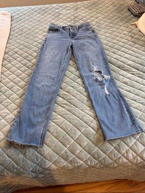 Express modern straight high rise 4R jeans